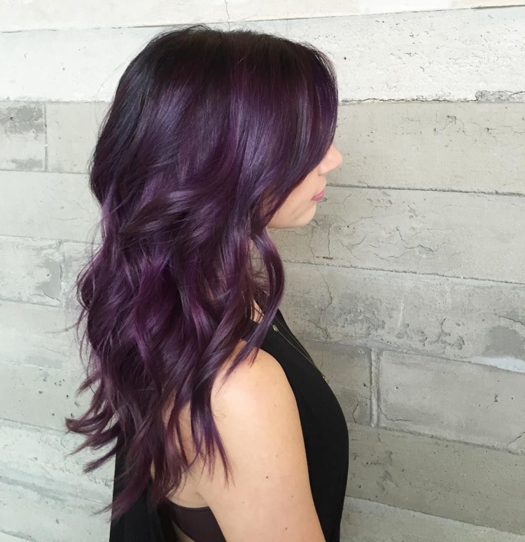 Баклажановый цвет волос