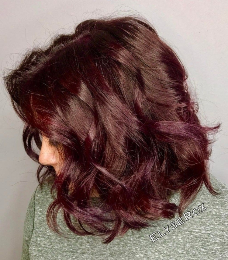 Лонг Боб бургунди