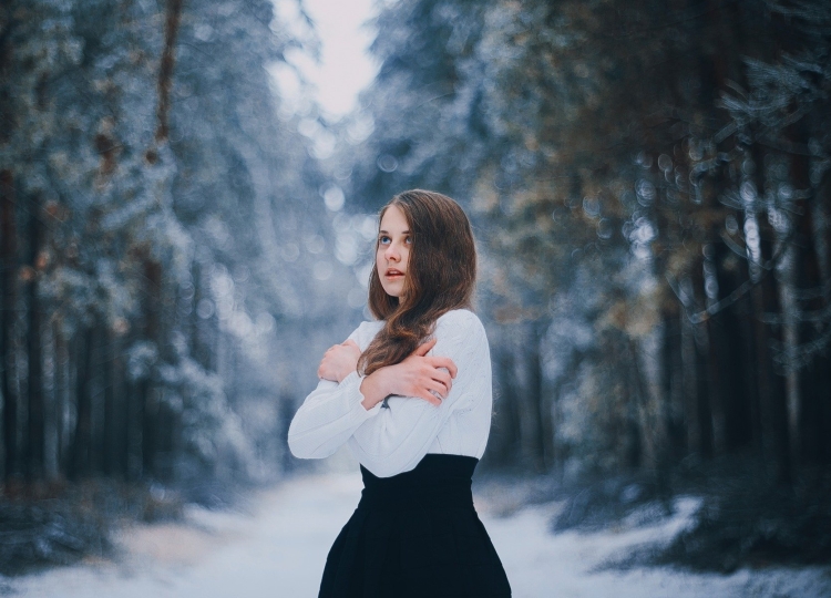 Зимняя фотосессия в лесу