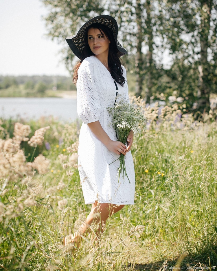 Платье из хлопкового шитья