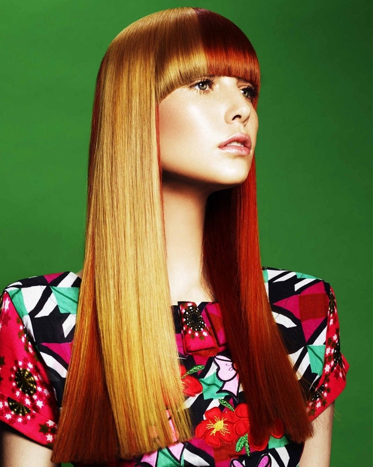 Окрашивание челки