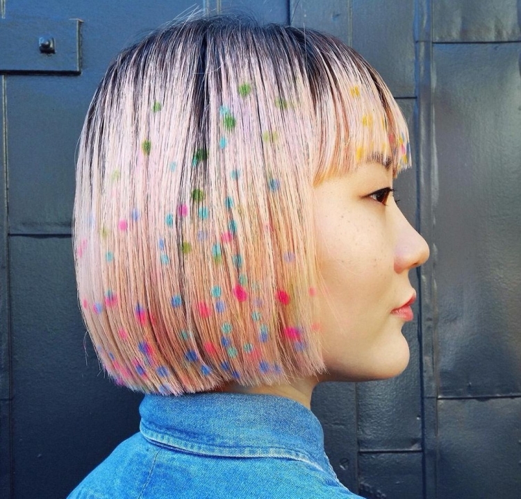 Гофрированное окрашивание волос