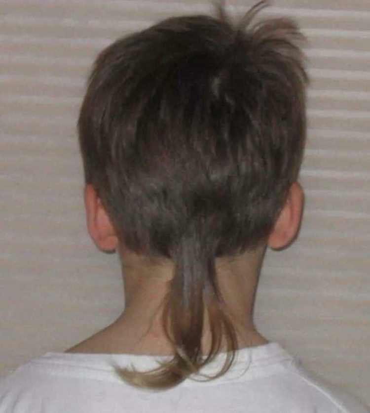 Стрижка с косичкой сзади