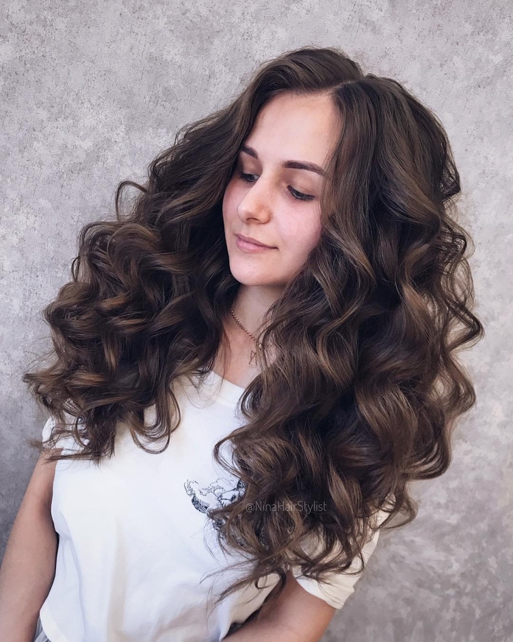 Кудри на длинные волосы