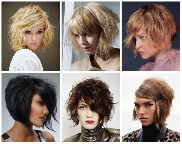 Боб каре в стиле гранж на средние