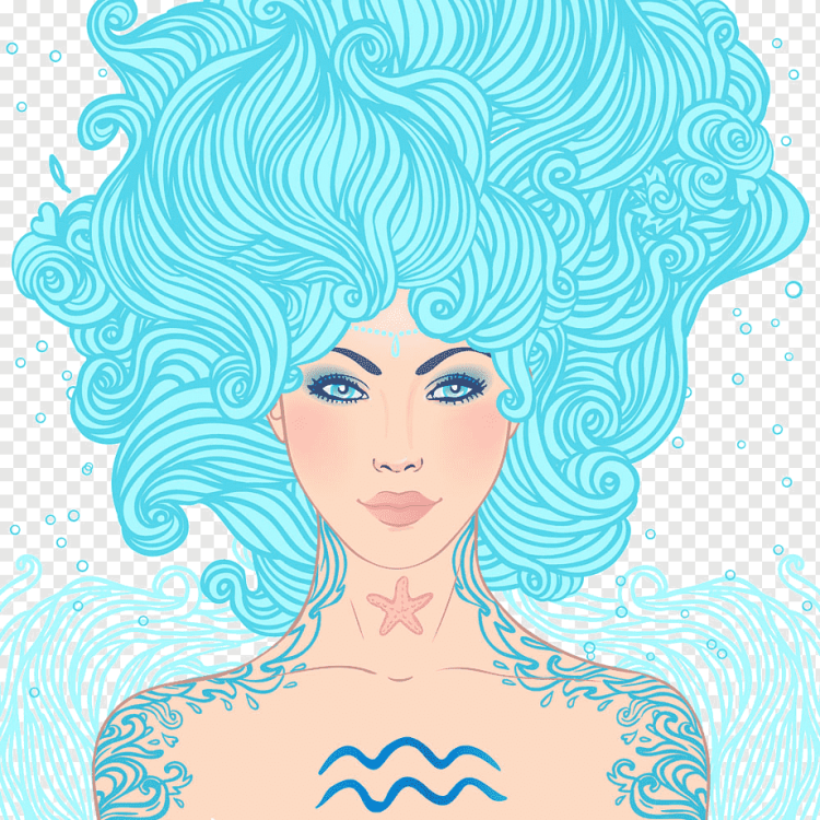 Знаки зодиака Водолей лицо девушки