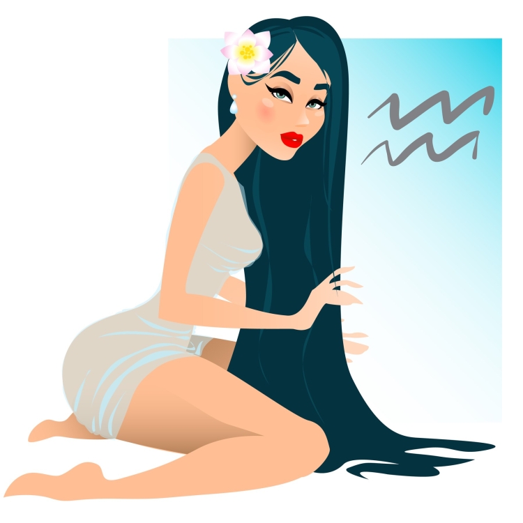 Изображение знака зодиака Водолей женщины