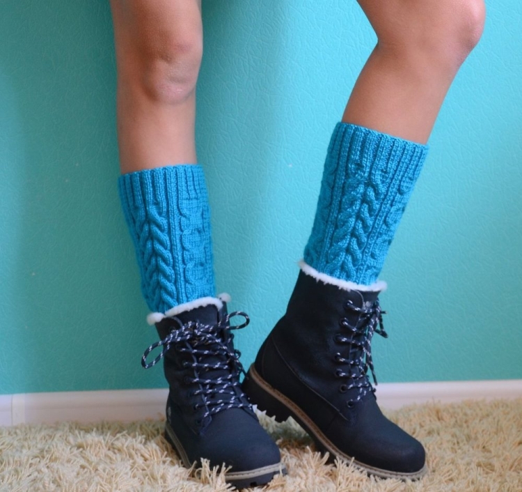 Гетры спицами женские