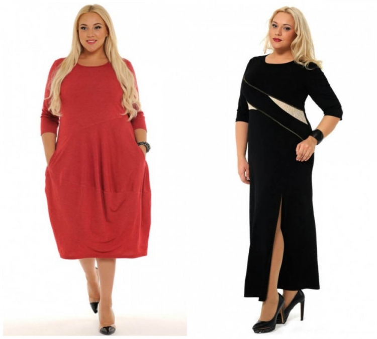 Платье для полных женщин с животом
