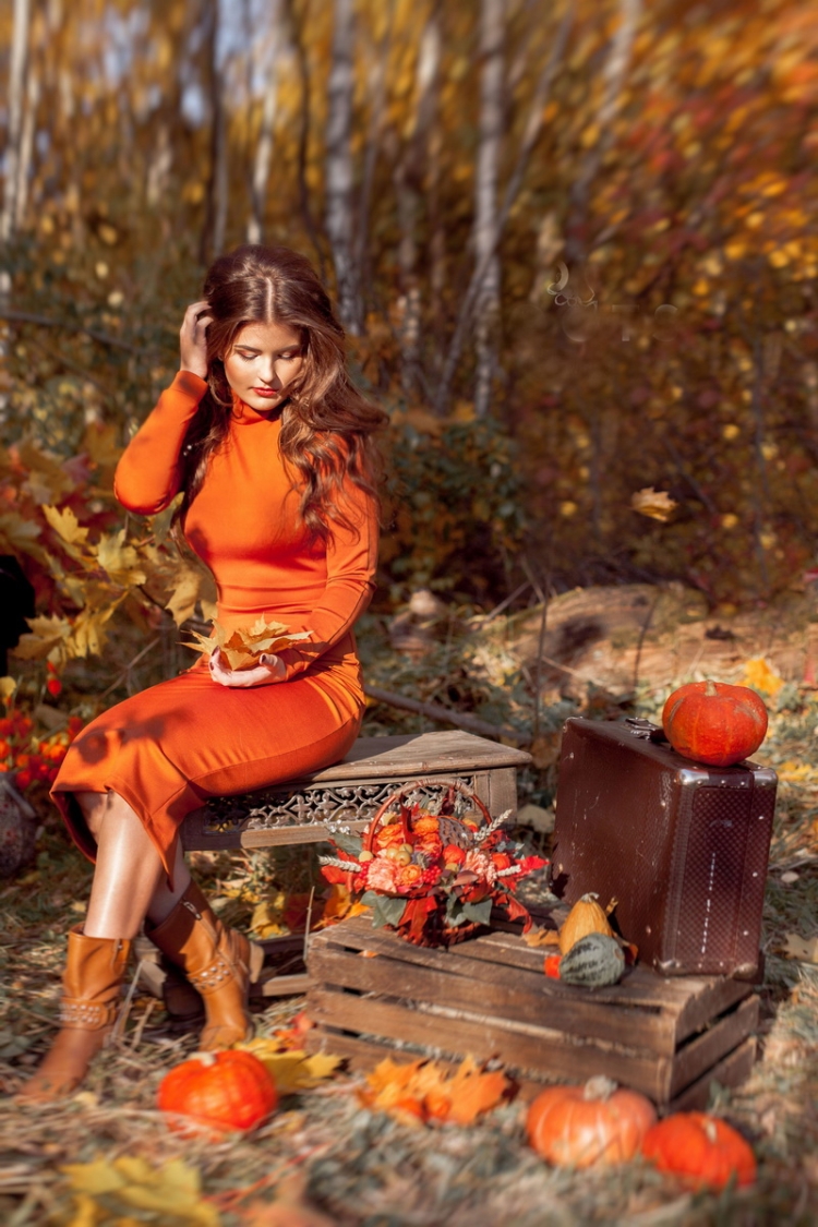 Осенний фотосет в лесу