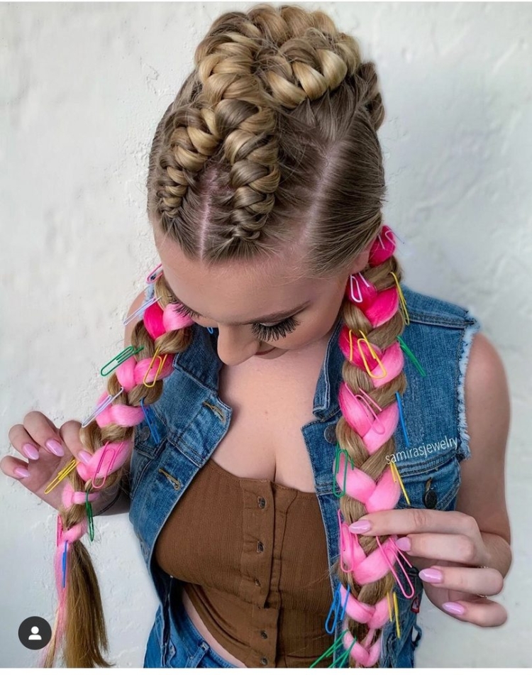 Косы колоски с канекалоном