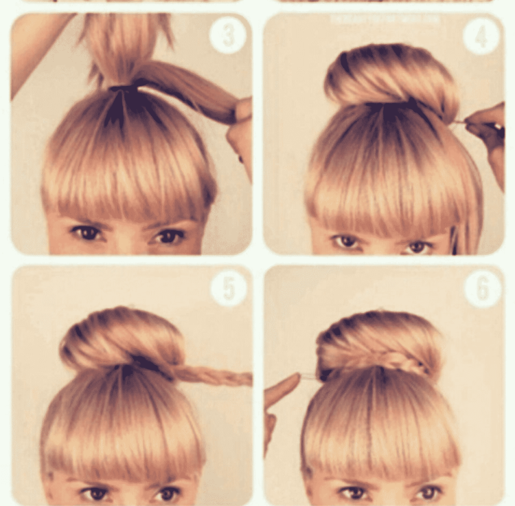 Пучок на длинные волосы ребенку