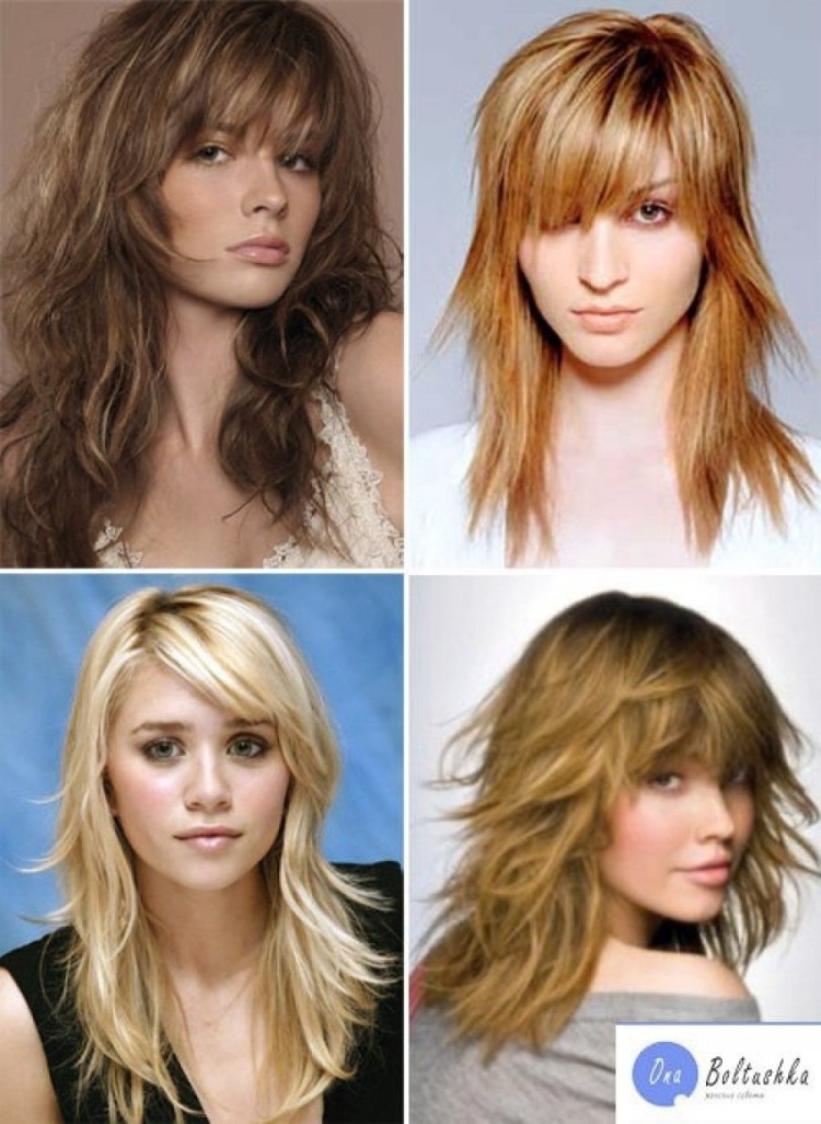 Стрижки Каскад волчица на средние