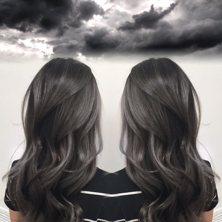 Темно графитовый цвет волос