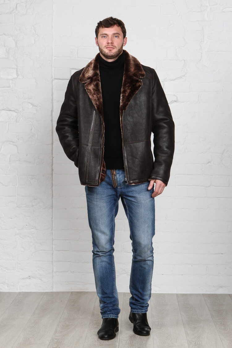 Дублёнки мужские короткие стильные