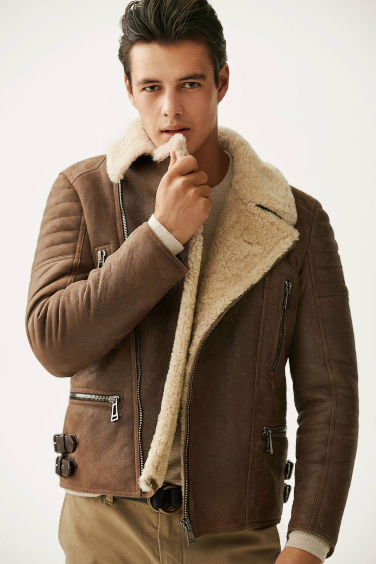 Мужская дубленка Pandas 2447 Erkek Mont