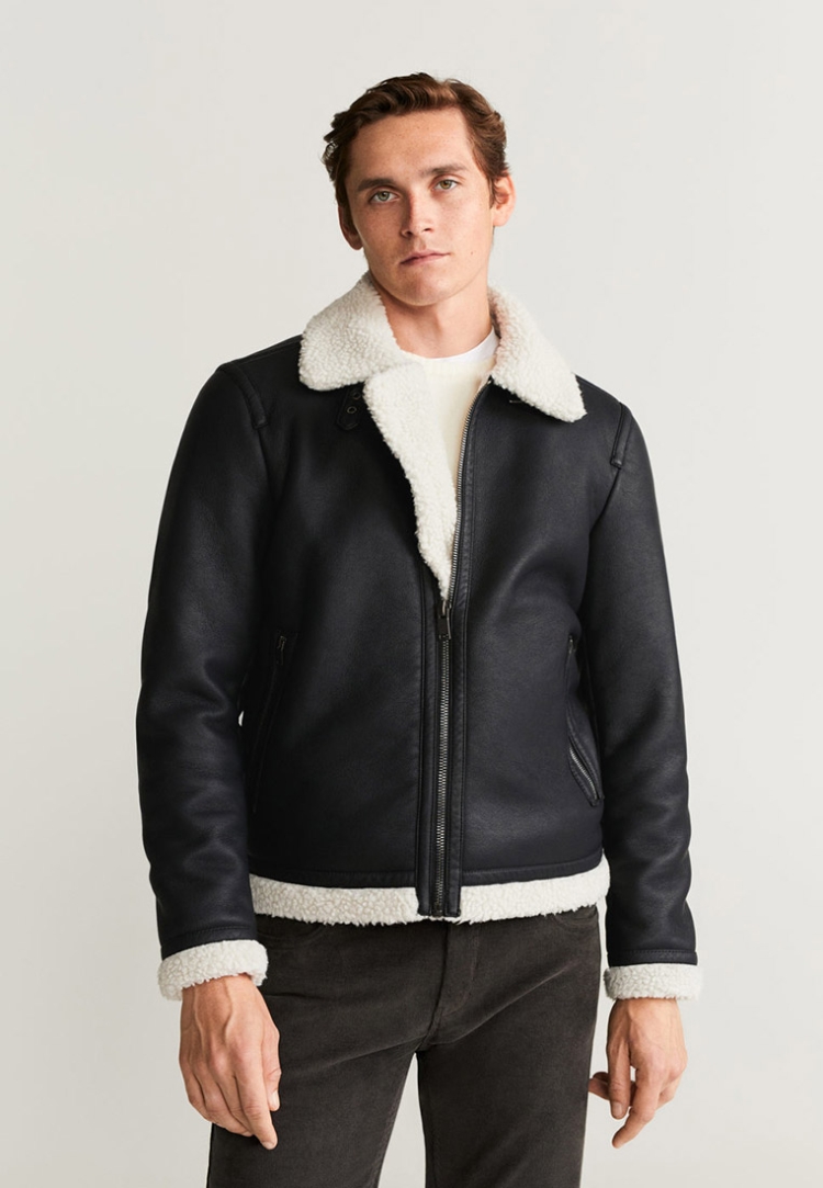 Mango man дубленка