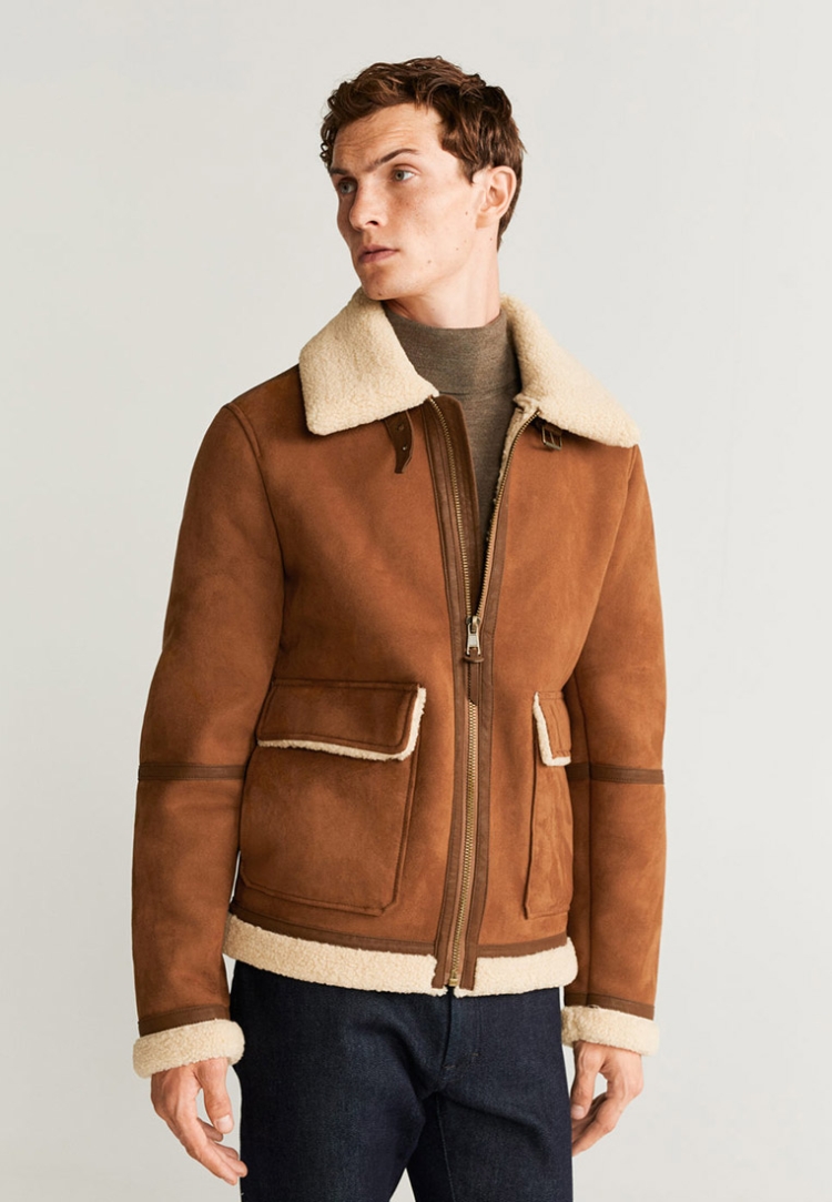 Манго Мэн дубленка мужская