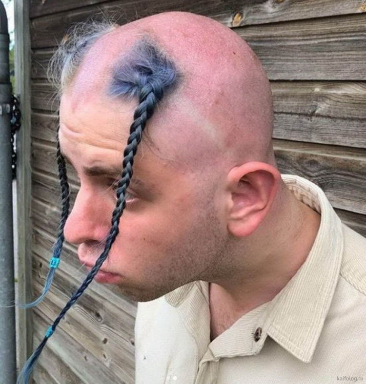 Коса на затылке у мужчин