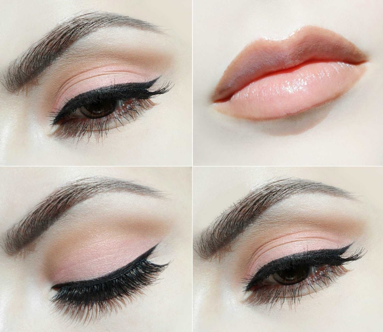 Макияж со стрелками и тенями легкие