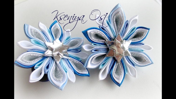 Новогодние резинки канзаши