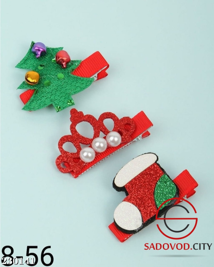 Новогодние заколки для волос
