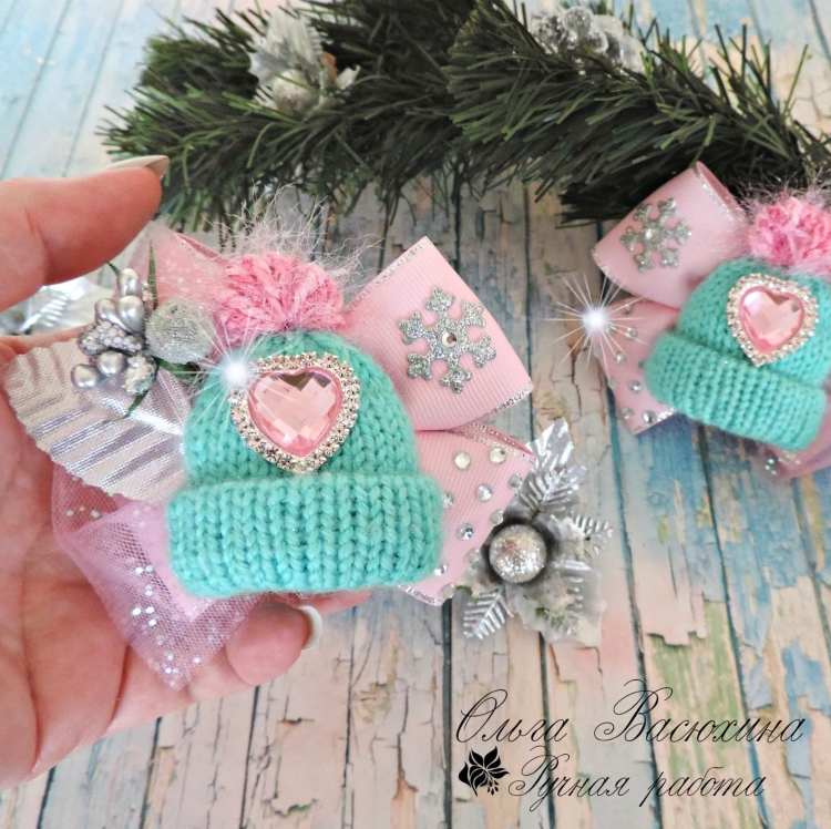 Новогодние заколки для детей