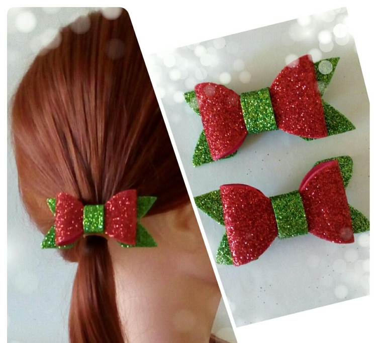 Новогодние заколки для волос