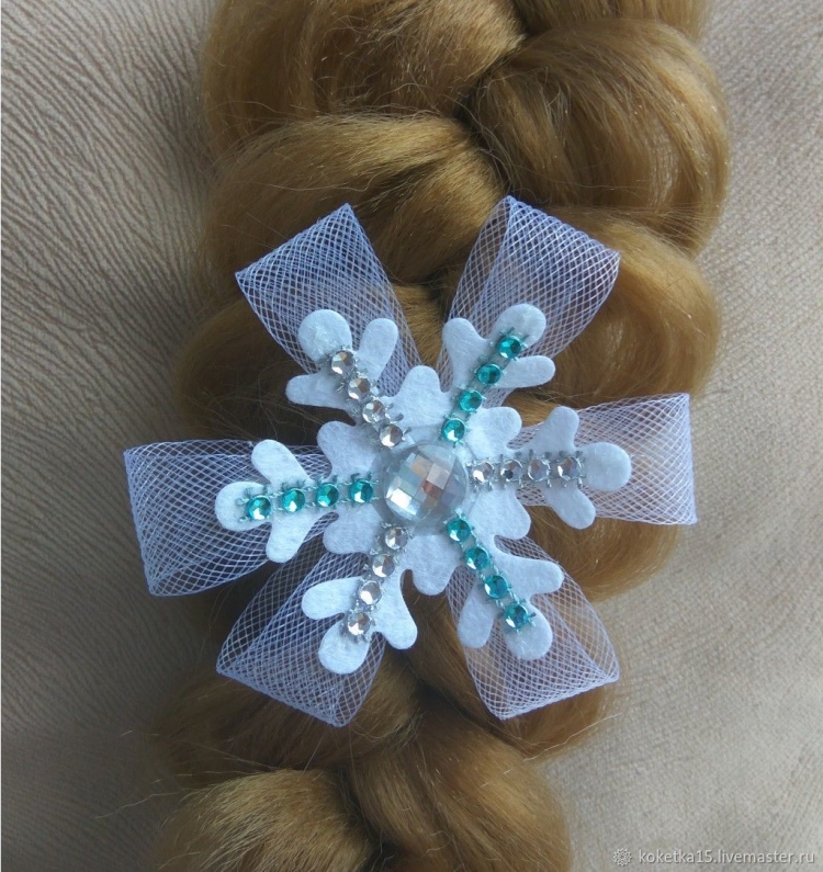 Резинки снежинки для волос