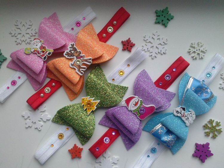 Новогодние резинки для волос