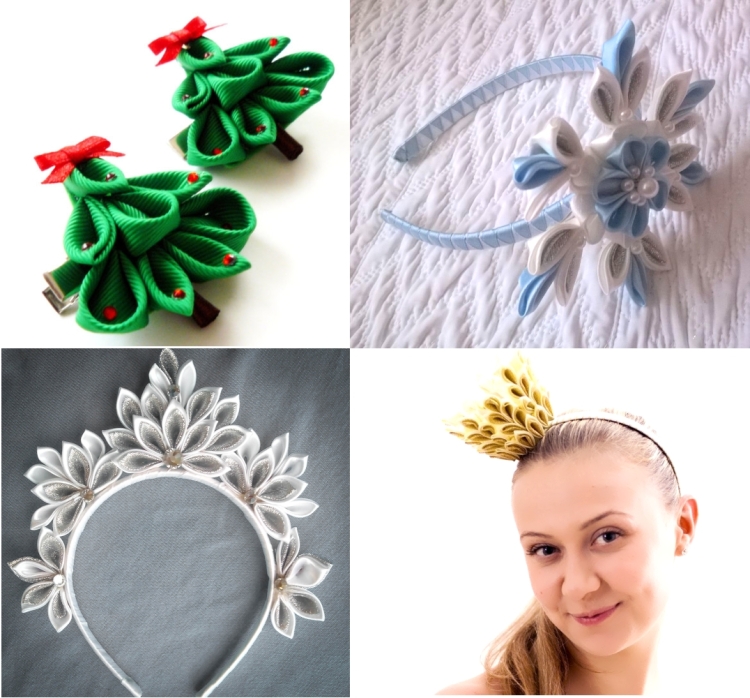 Канзаши новогодние украшения