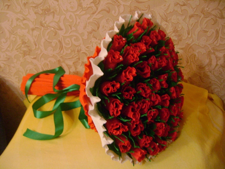 Букет из конфет на юбилей женщине