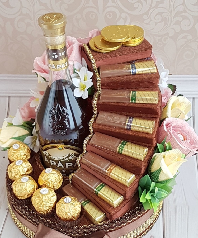Композиции из конфет для мужчин
