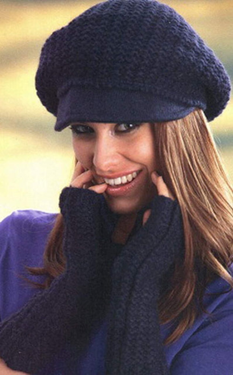 Вязание берета с козырьком