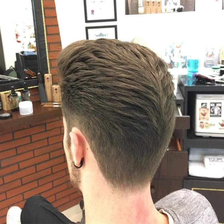 Помпадур стрижка мужская сзади