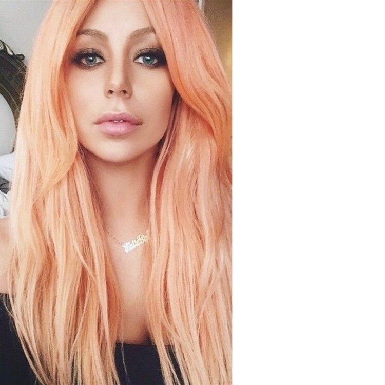 Цвет волос персиковый блонд