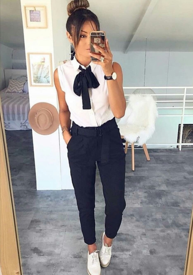 Стильный лук в школу для девушек