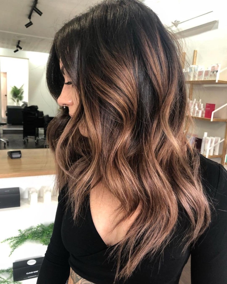 Каштановое омбре