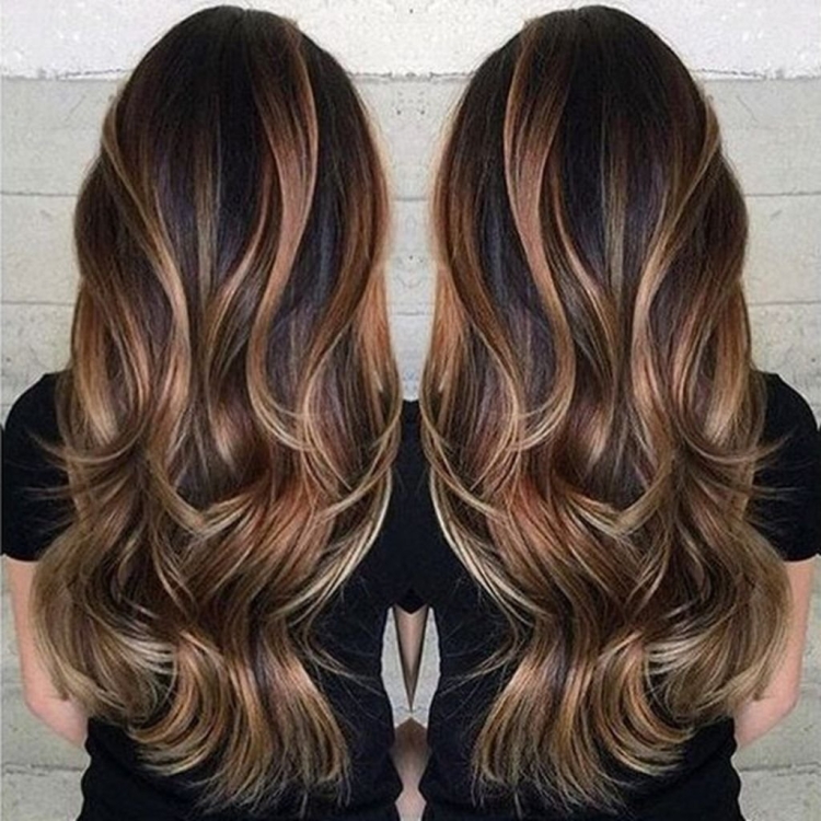 Шатуш балаяж на темные волосы