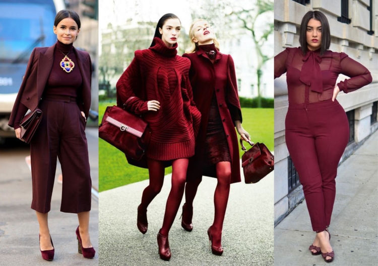 Цвет марсала в одежде