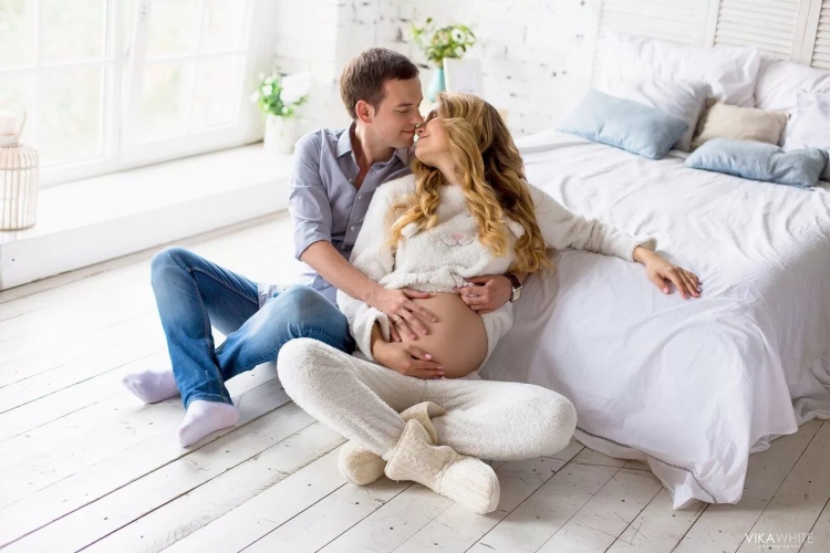 Фотосессия в ожидании чуда с мужем