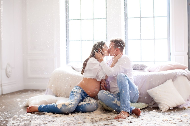 Фотосессия в ожидании чуда с мужем