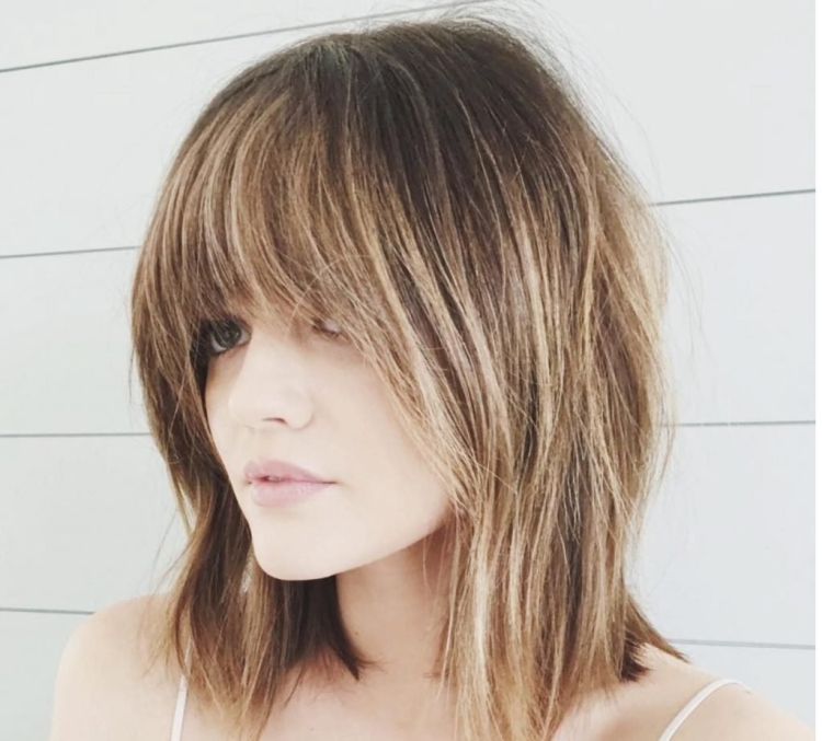 Градуированный Каскад с удлиненной челкой