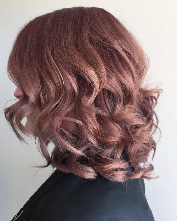 Роуз Голд на темные волосы