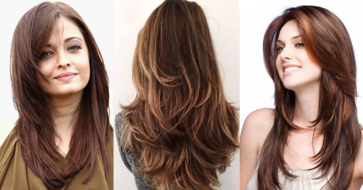 Многослойный Каскад (градуированные пряди).