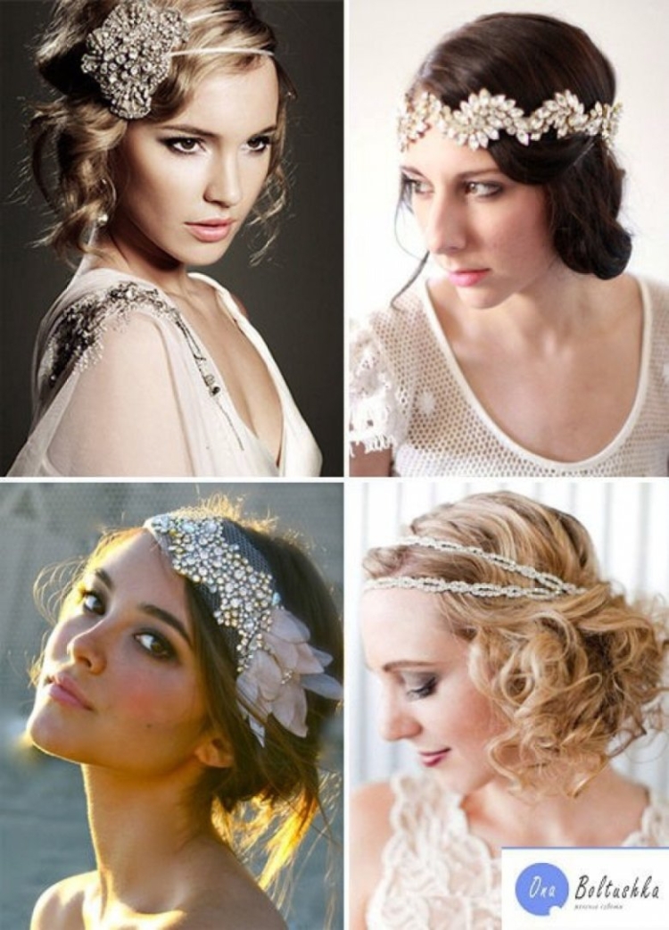 Прическа в стиле 20-х годов на длинные волосы