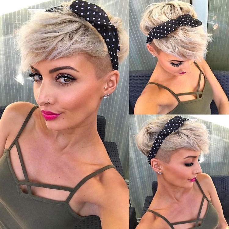 Стрижка Пикси с ободком