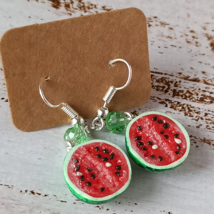 Серьги арбузы
