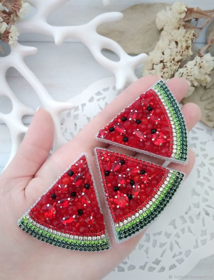 Брошь Арбуз