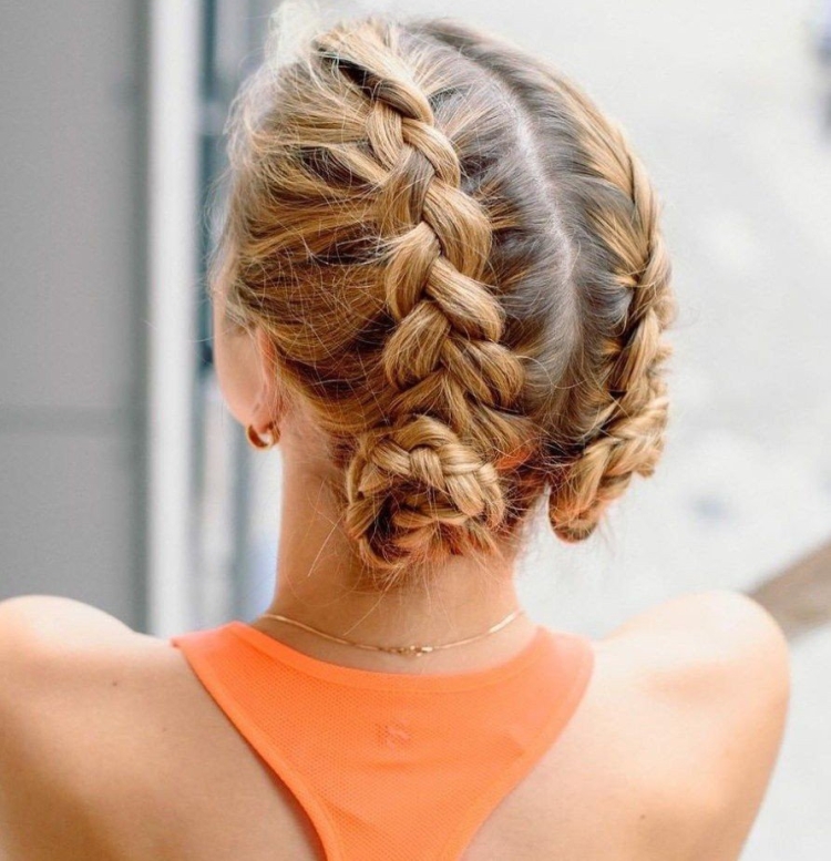 Косички на средние волосы